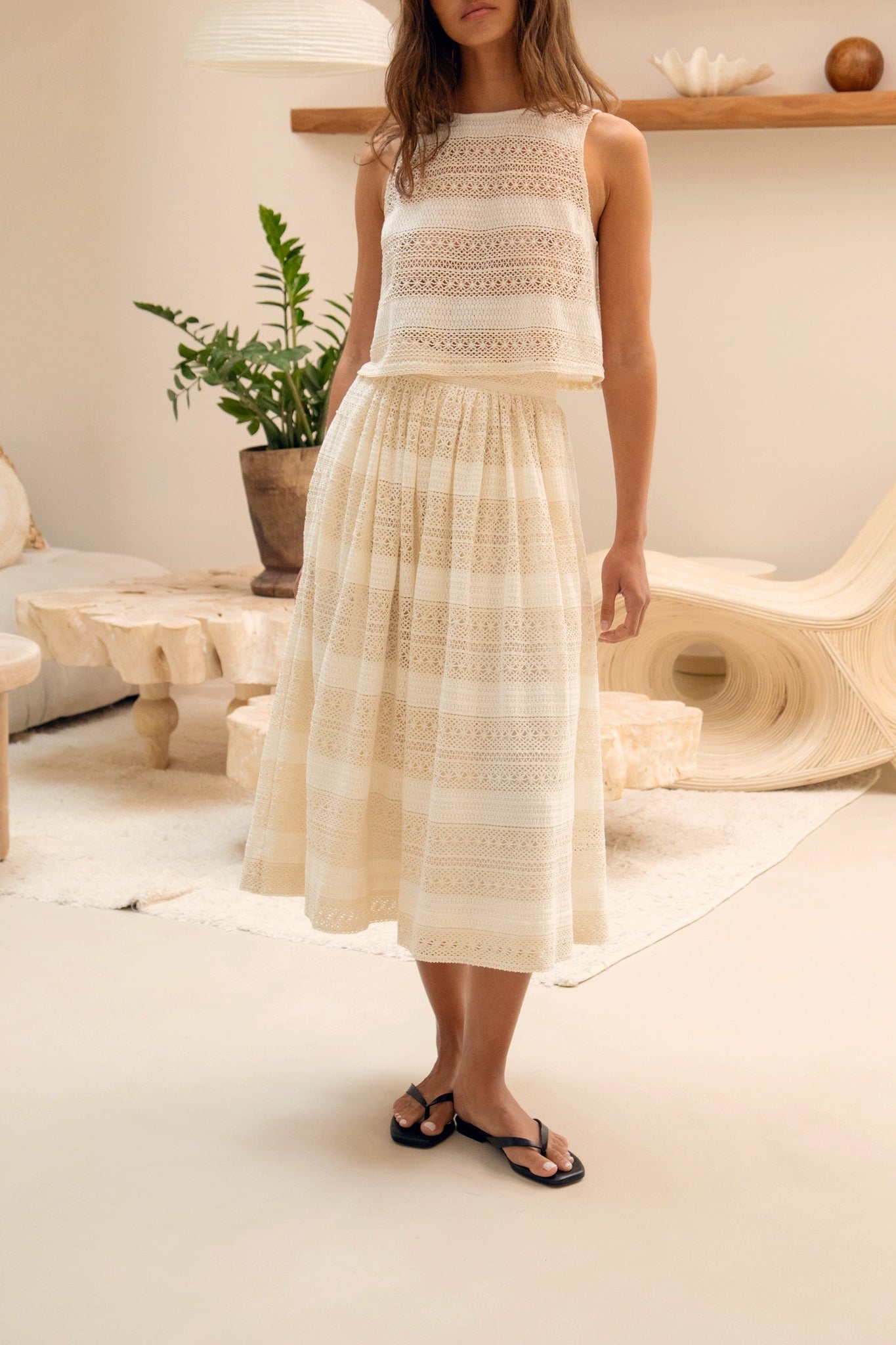 Jupe midi Le Philippe - Beige