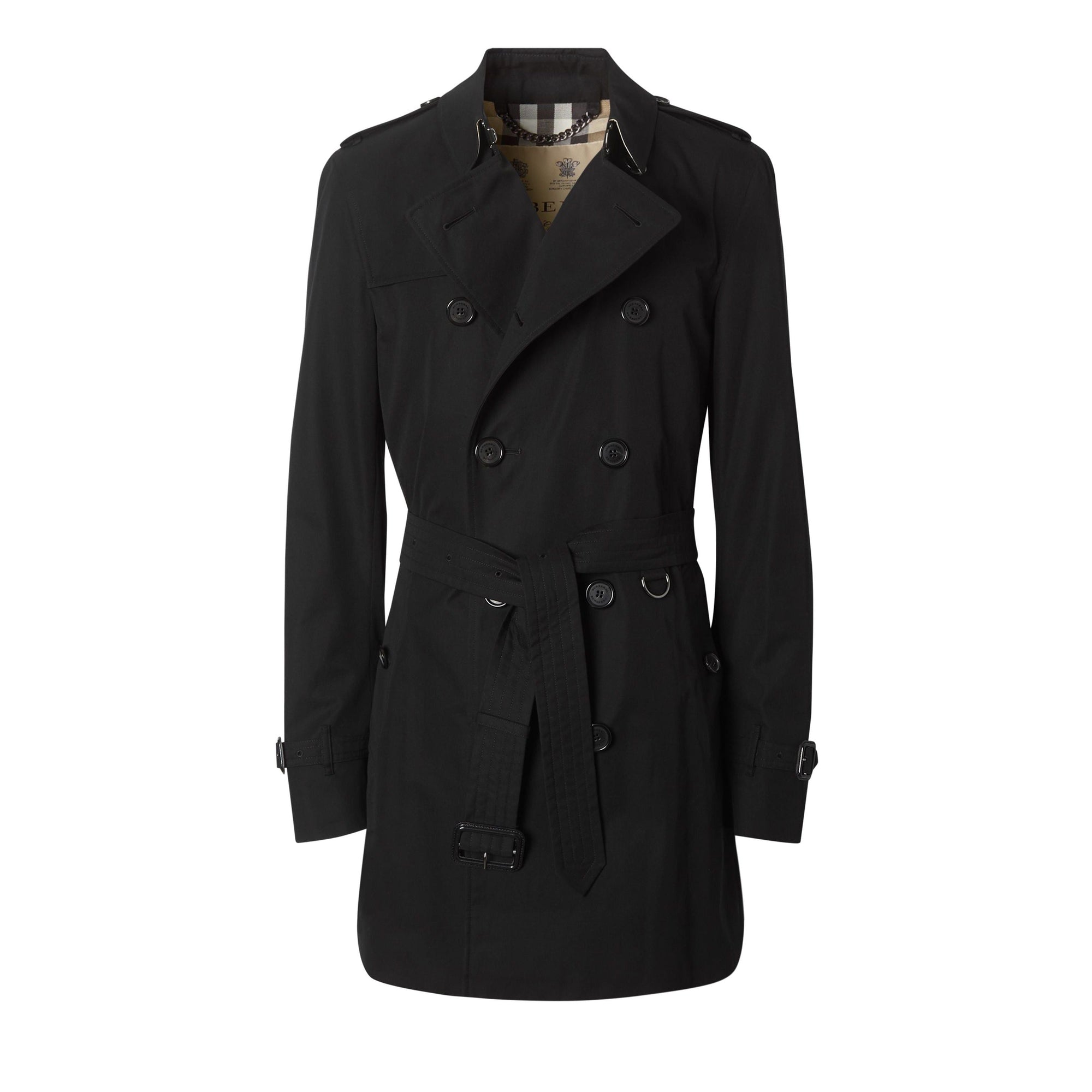 1 qty Trench-coat Sandringham mi-long en gabardine - Black