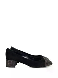 Escarpins Bonne 40 à strass en daim - Nero & Jet Hematite