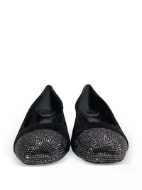 Escarpins Bonne 40 à strass en daim - Nero & Jet Hematite