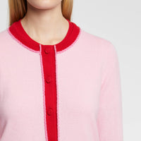Wool and cashmere cardigan with pockets - Light pink