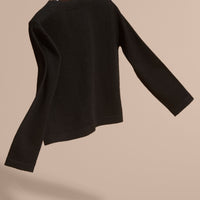 1 qty Cardigan léger en laine mérinos - Black