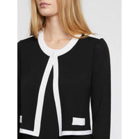 Robe courte en laine - Noir & blanc cassé