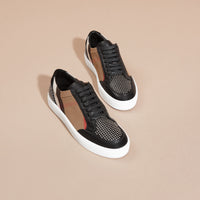 ZZNOSTOCK Sneakers en cuir clouté à motif House check - House Check & Black