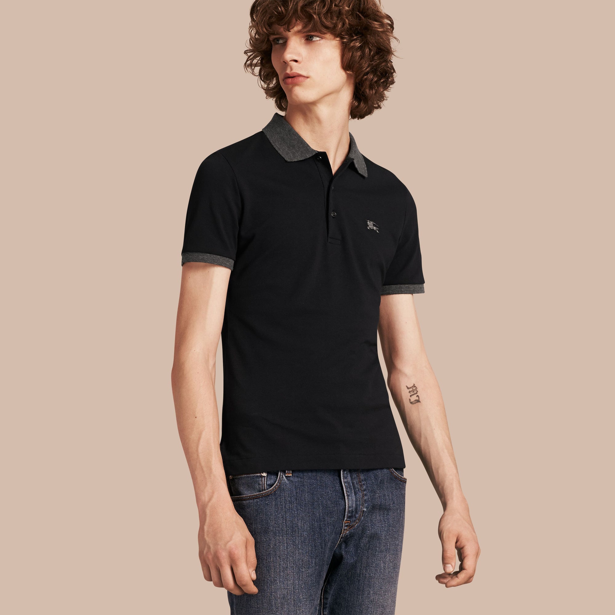 ZZNOSTOCK Polo en piqué de coton - Dark Navy