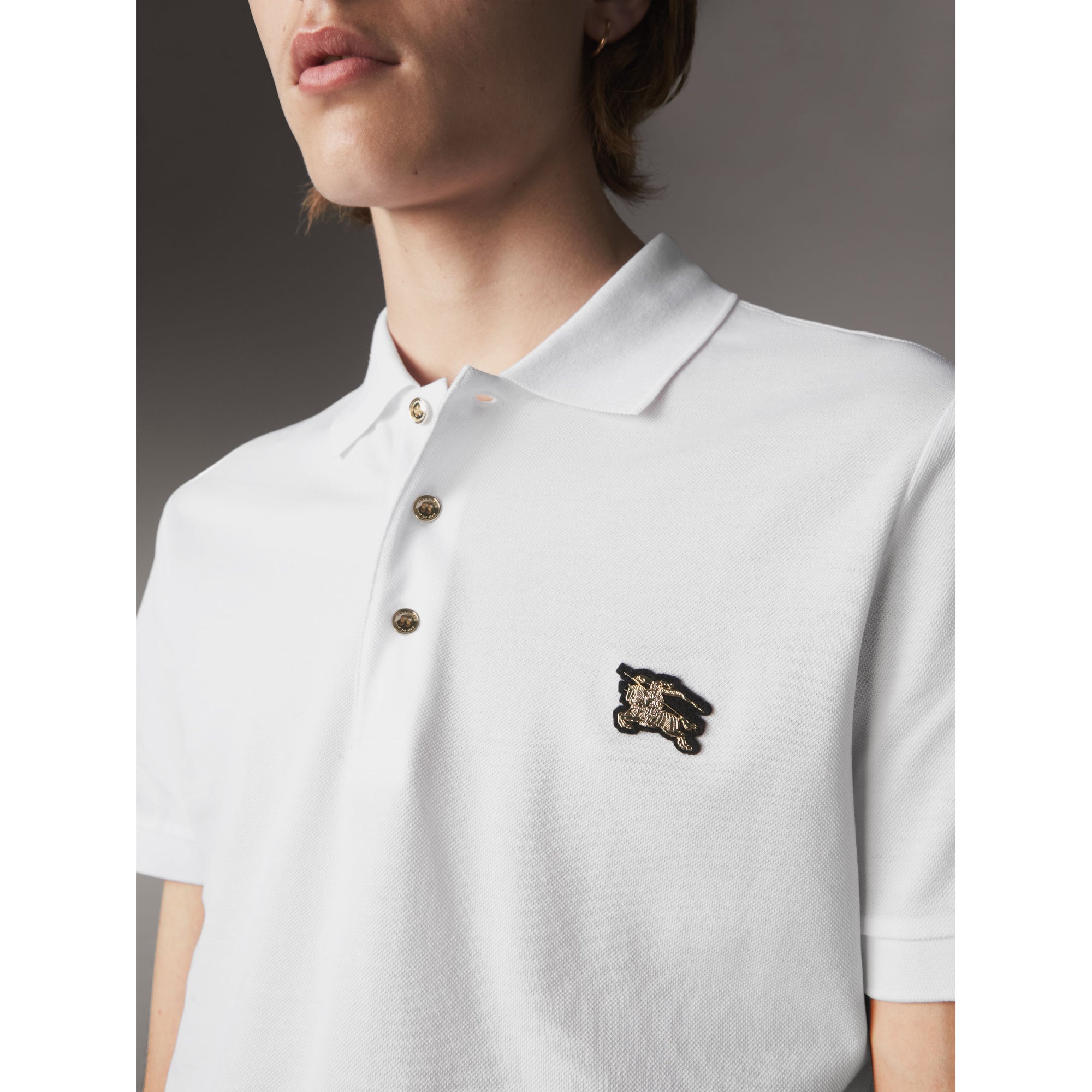 ZZNOSTOCK Polo en piqué de coton - White