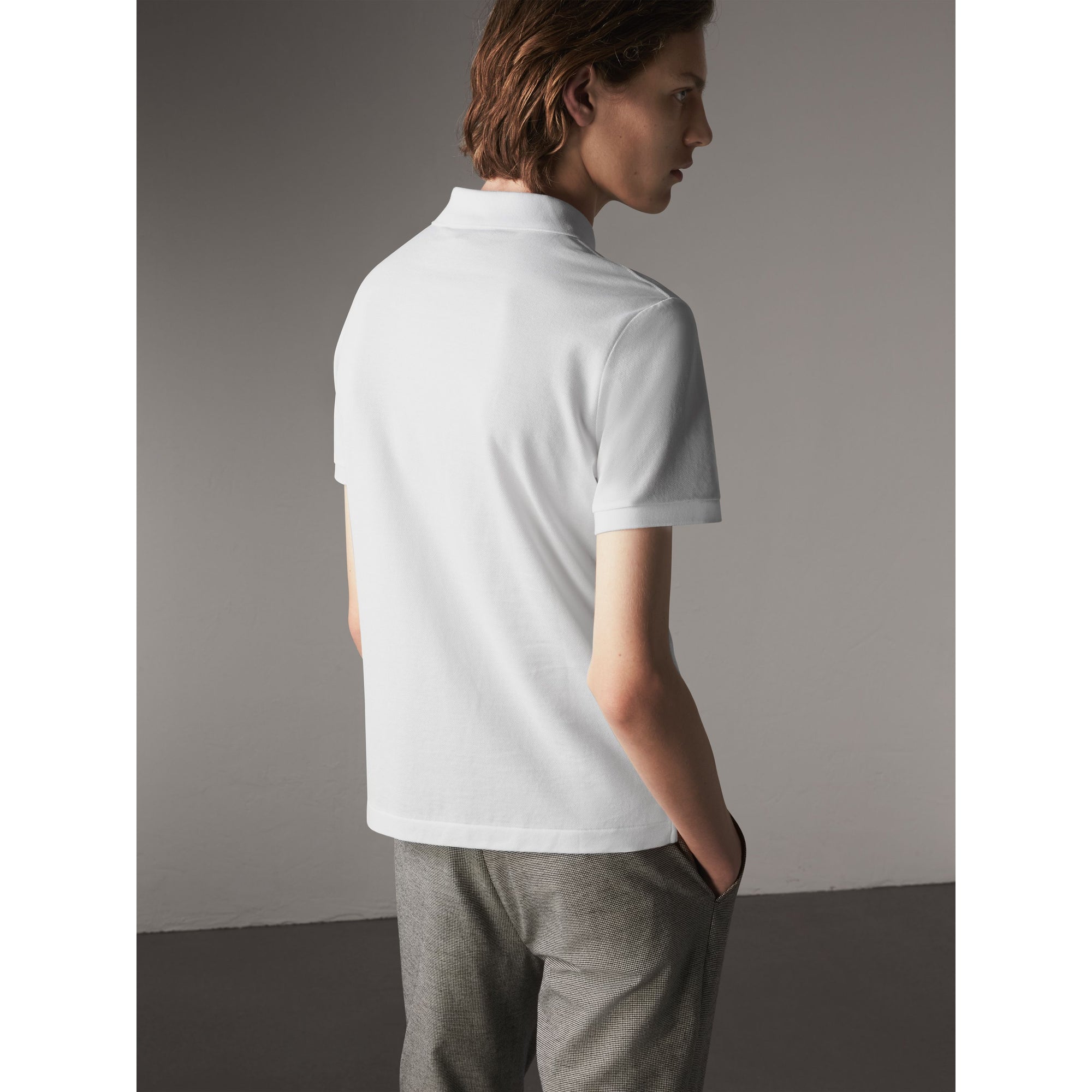 ZZNOSTOCK Polo en piqué de coton - White