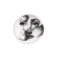 Tema e Variazioni n°218 round porcelain ashtray - Black & White