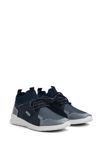 DARK BLUE // LACE-UP TRAINERS EXTREME_RUNN_KNIT