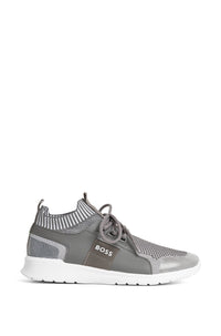 LIGHT & PASTEL GREY // LACE-UP TRAINERS EXTREME_RUNN_KNIT