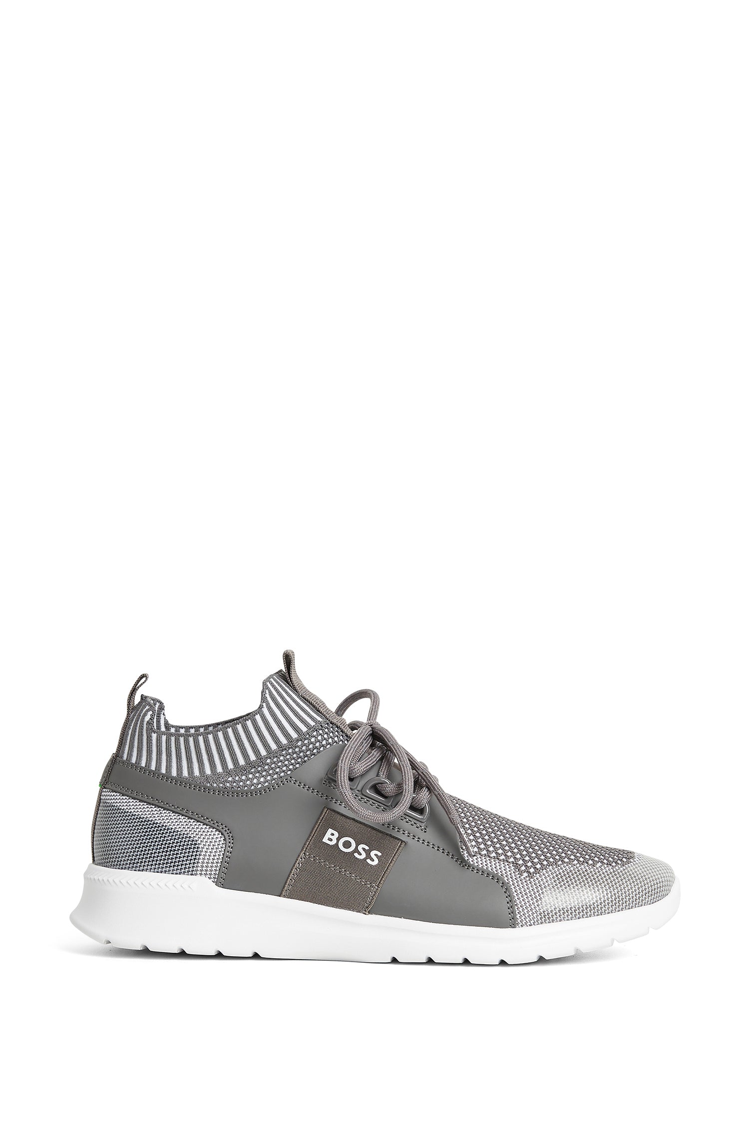 LIGHT & PASTEL GREY // LACE-UP TRAINERS EXTREME_RUNN_KNIT