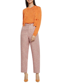 Cardigan court à poches - Orange