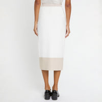 BLANC CASSE JUPE MAILLE