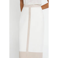 High-waisted midi skirt - Off-white