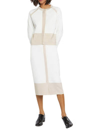 High-waisted midi skirt - Off-white
