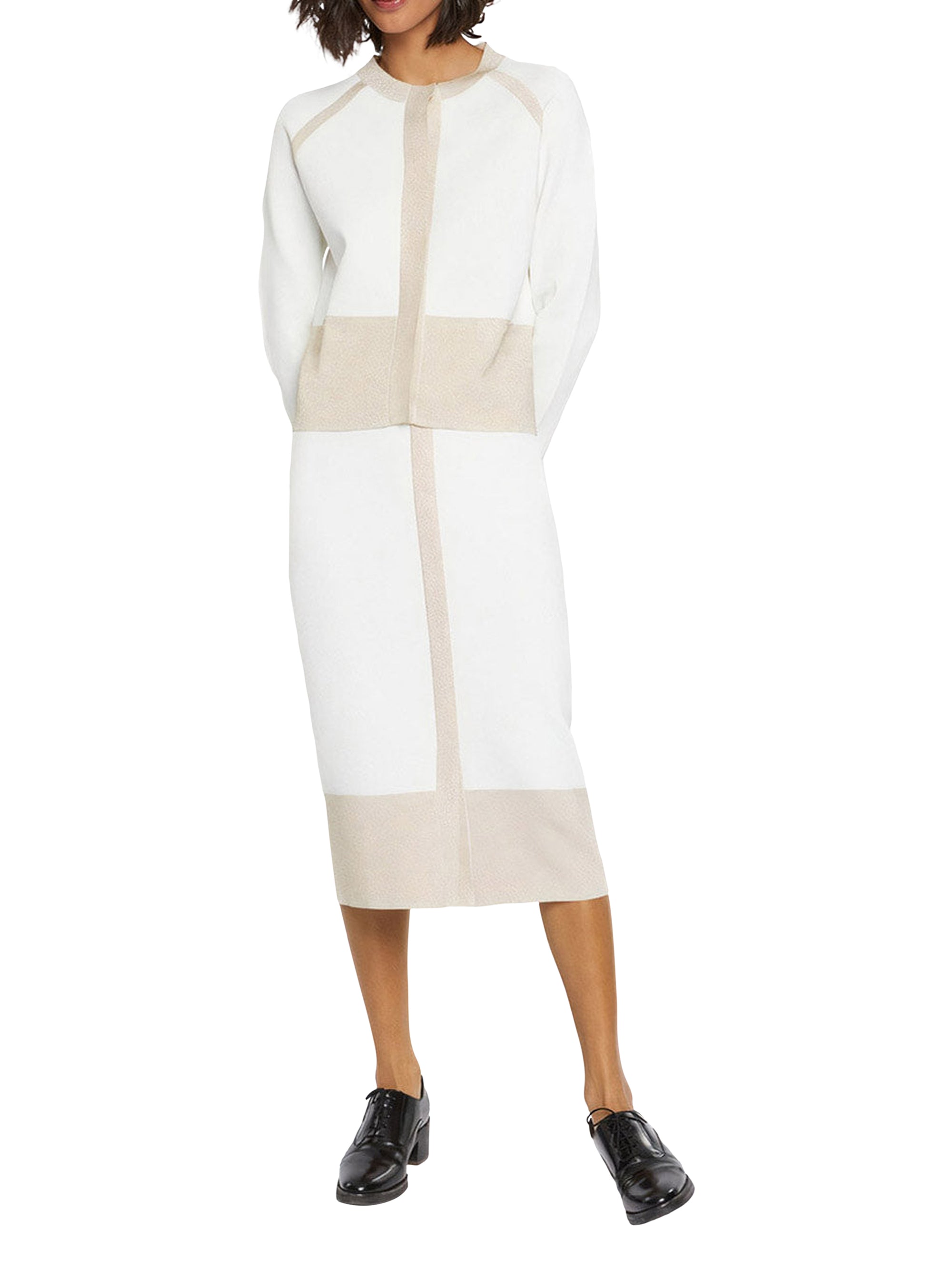 High-waisted midi skirt - Off-white
