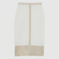 High-waisted midi skirt - Off-white