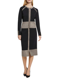 Jupe midi à taille haute - Noir