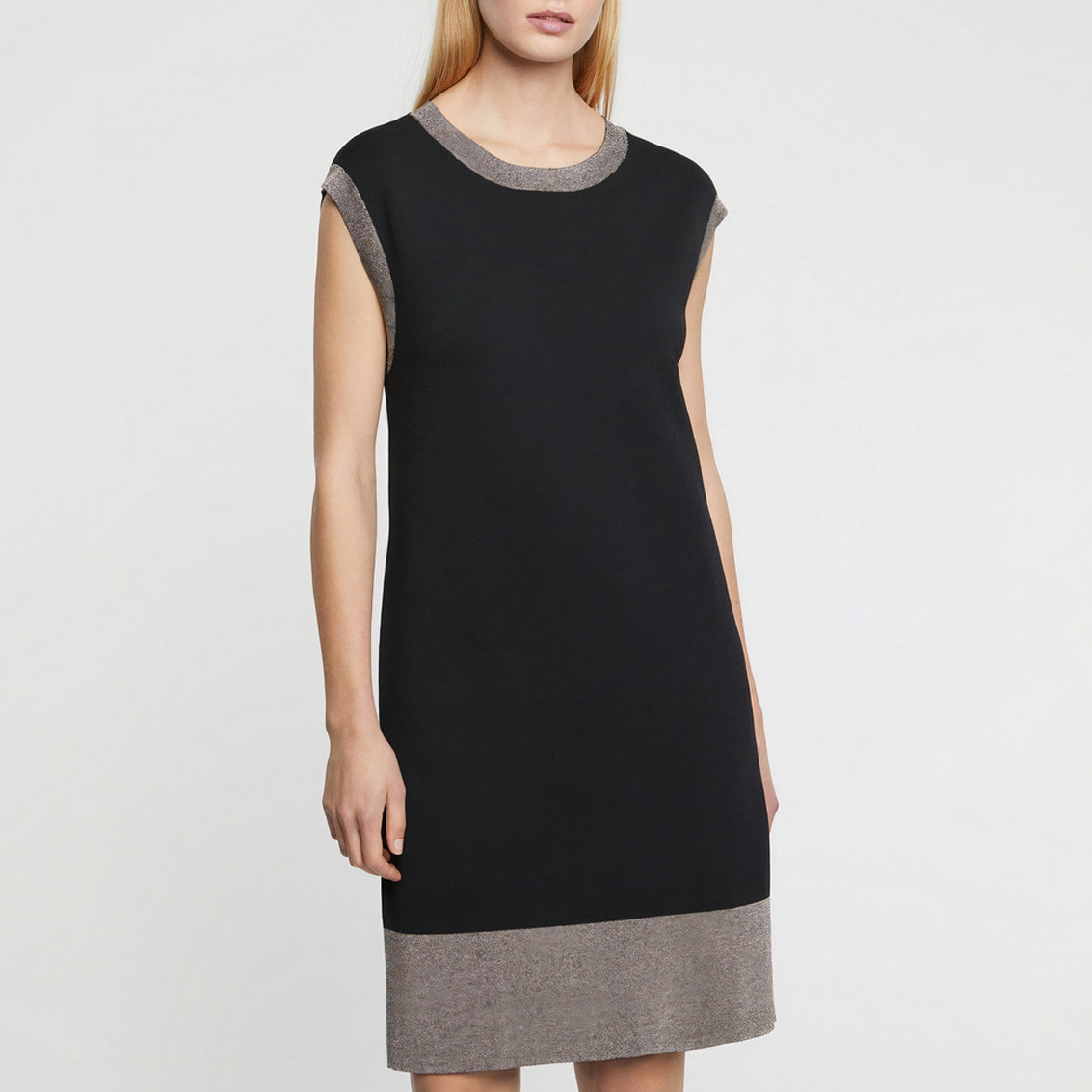 Robe sans manches ceinturée - Noir