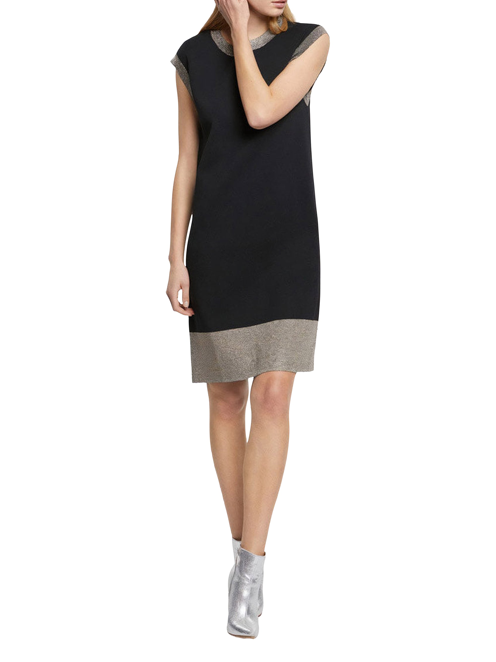 Robe sans manches ceinturée - Noir