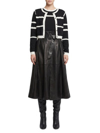 NOIR / BLANC CASSE GILET ML