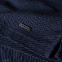 1 qty Polo en piqué de coton passepoilé - Navy