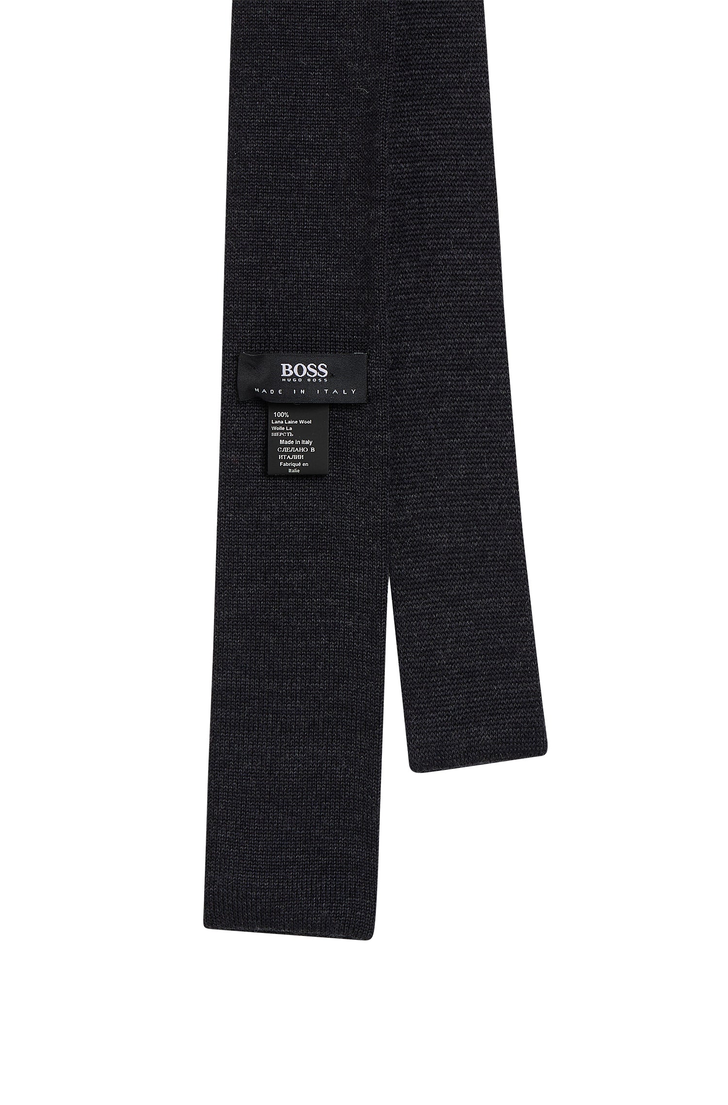 DARK GREY // TIES H-KNIT TIE 6 CM-214