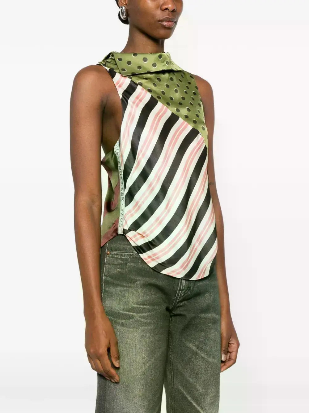 Sleeveless Top In Patchwork - Multicolor