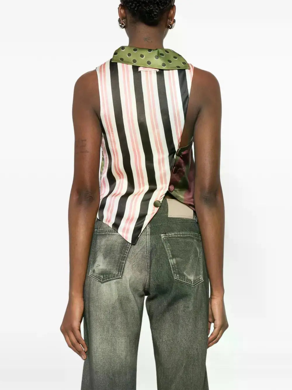 Sleeveless Top In Patchwork - Multicolor