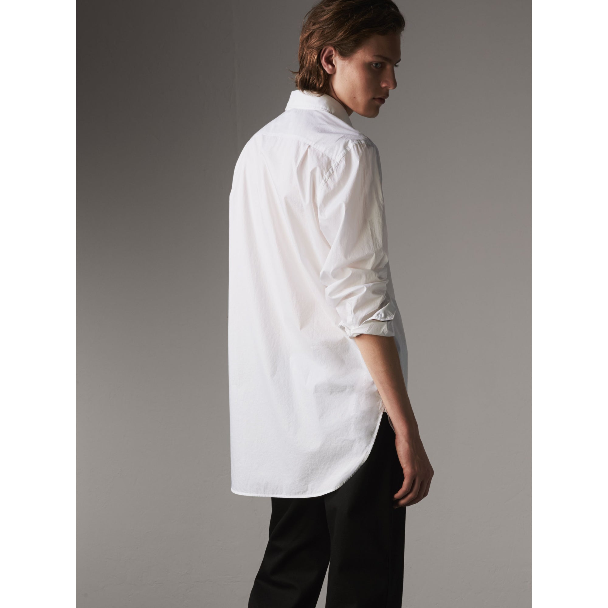 ZZNOSTOCK Chemise en popeline de coton - White