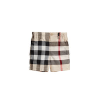 ZZNOSTOCK Short chino en coton à motif check - Stone