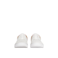 2 qty Sneakers à motif check en cuir - Optic White