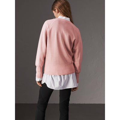 ASH ROSE WOMENS W KNIT ROUNDNECK