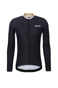 Long-sleeved zipped cycling T-shirt - Black