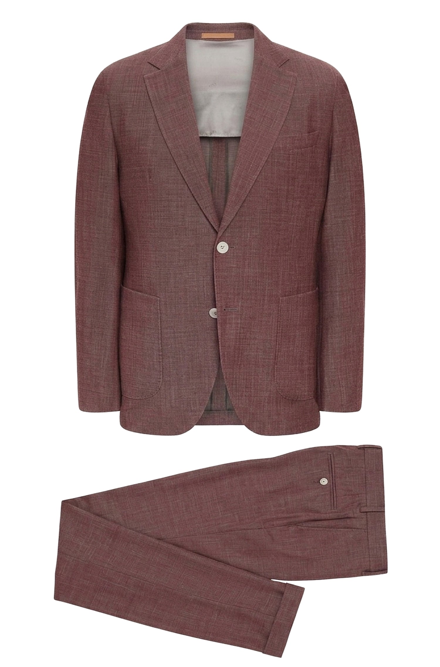 Costume deux pièces Heston en laine - Dark Red
