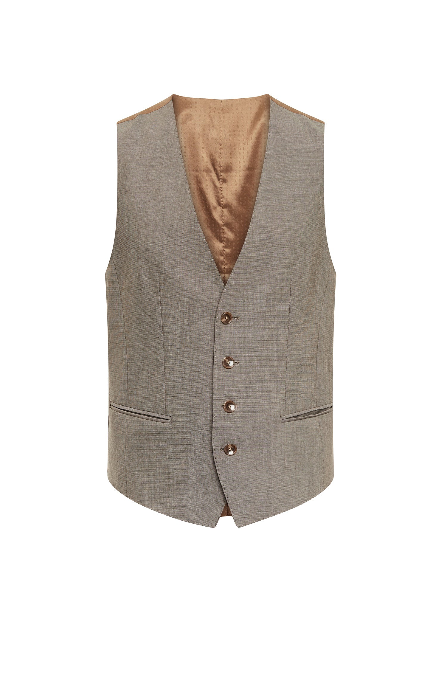 MEDIUM BEIGE // BUSINESS SUITS H-HUGE-3PCS-232