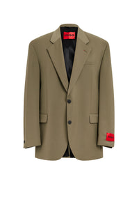 Underwire wool blend blazer - Open Green
