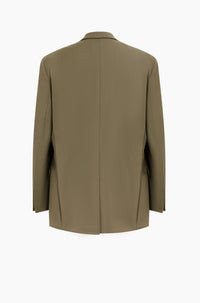 Underwire wool blend blazer - Open Green