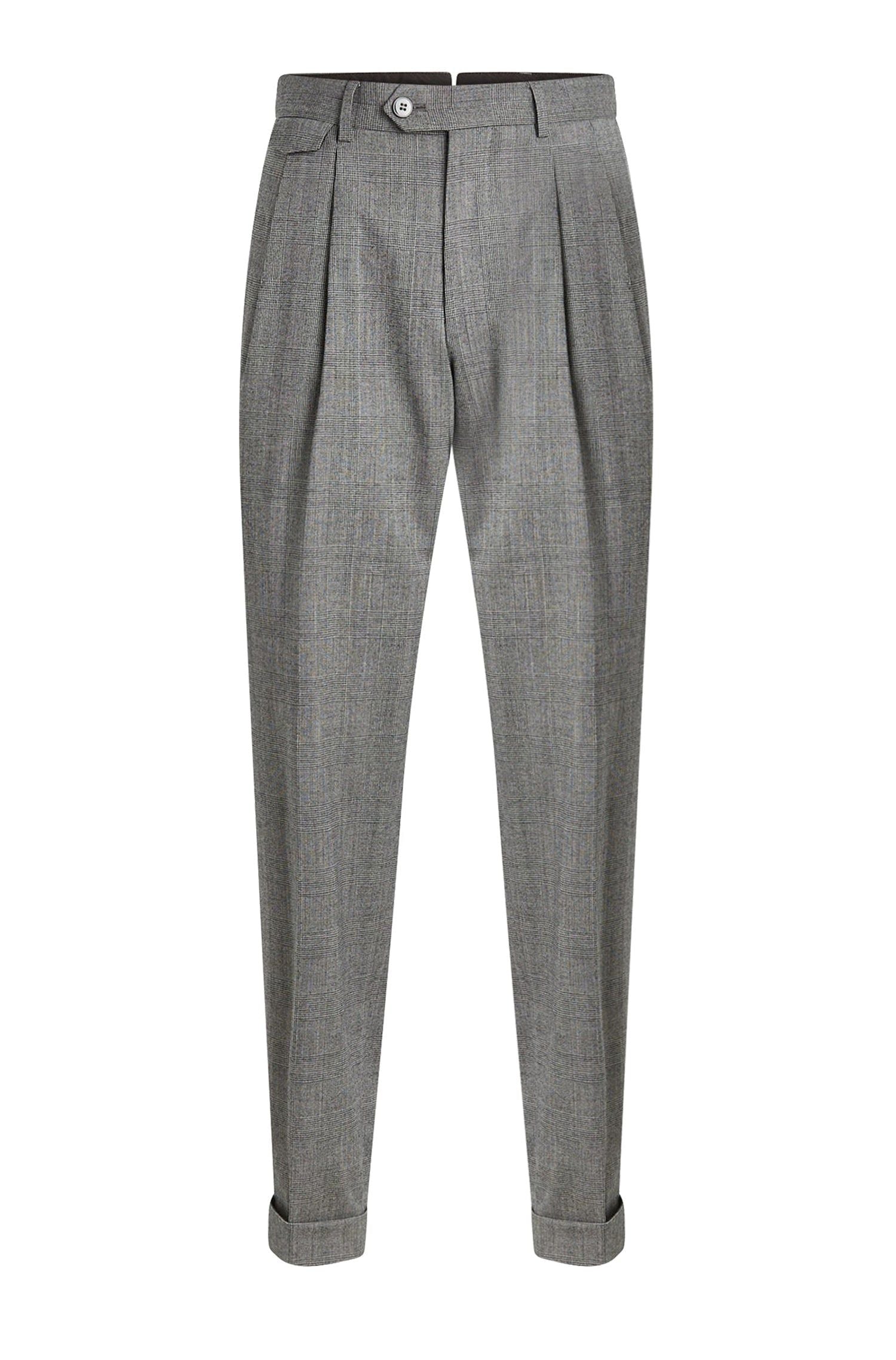 SILVER // FORMAL TROUSERS L-PEET-PLEAT-233