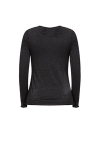 Emeela long sleeve top - Black