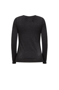 HORS LIGNE // BLACK // CASUAL TOPS C_EMEELA_GLITTER