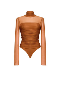 Body Nelassy à fronces - Rust & Copper