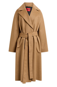 Manteau Mabellina oversize en laine - Open Brown