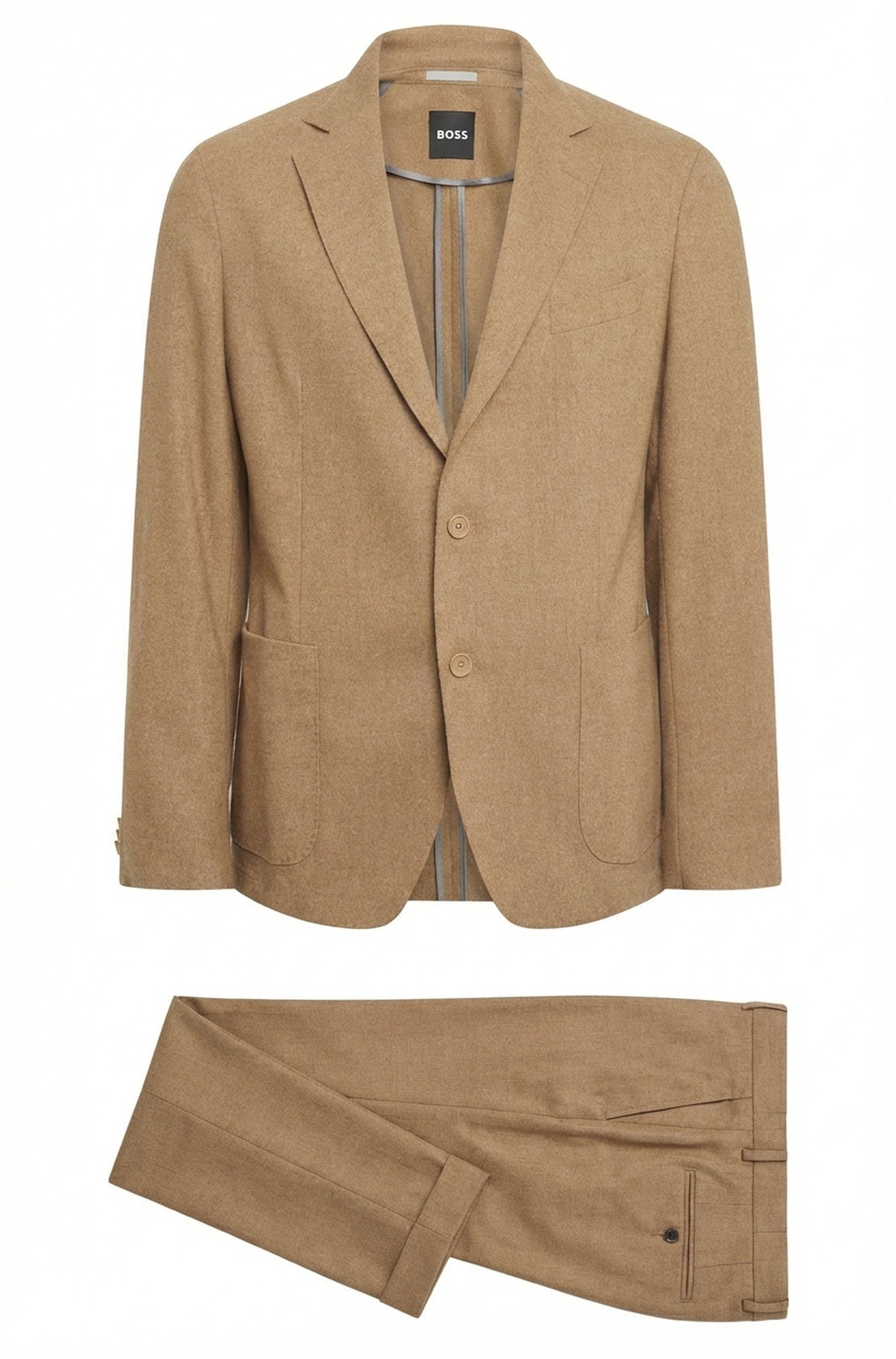 MEDIUM BEIGE // BUSINESS SUITS L-HESTON-2PCS-233