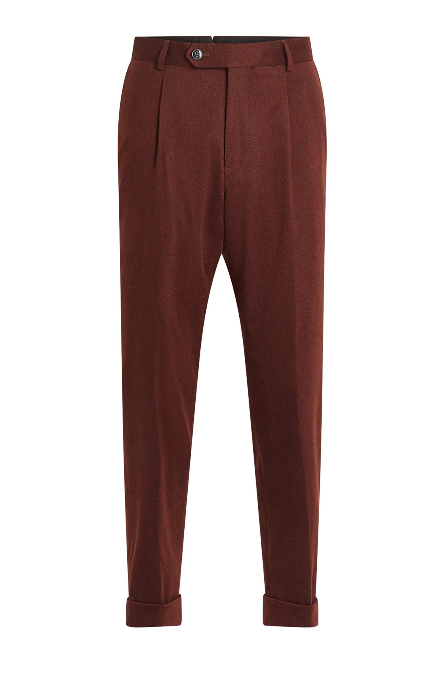 MEDIUM RED // FORMAL TROUSERS L-PEET-PLEAT-234