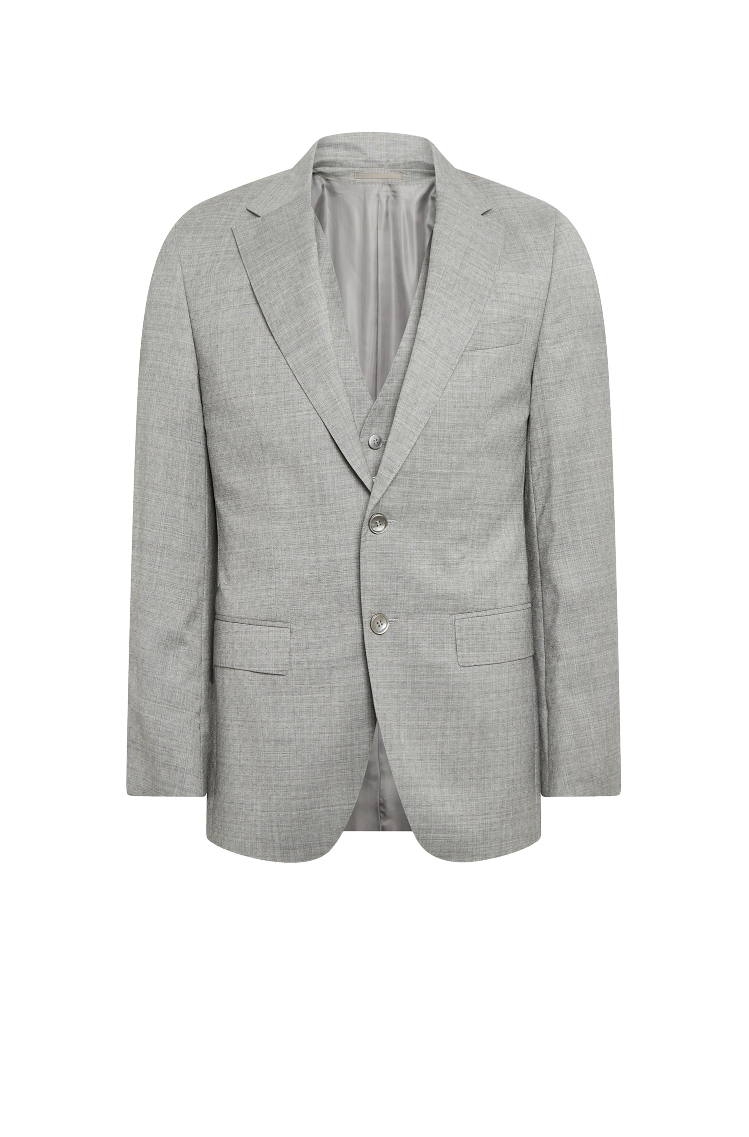 SILVER // BUSINESS SUITS L-HARVERS-3PCS-241