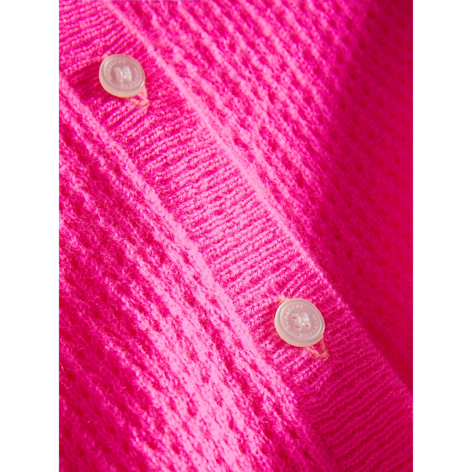 ZZNOSTOCK Cardigan en maille de cachemire ajourée - Neon Pink