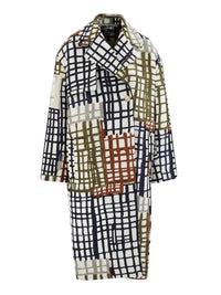 BEIGE SQUARES LE MANTEAU CARREAUX
