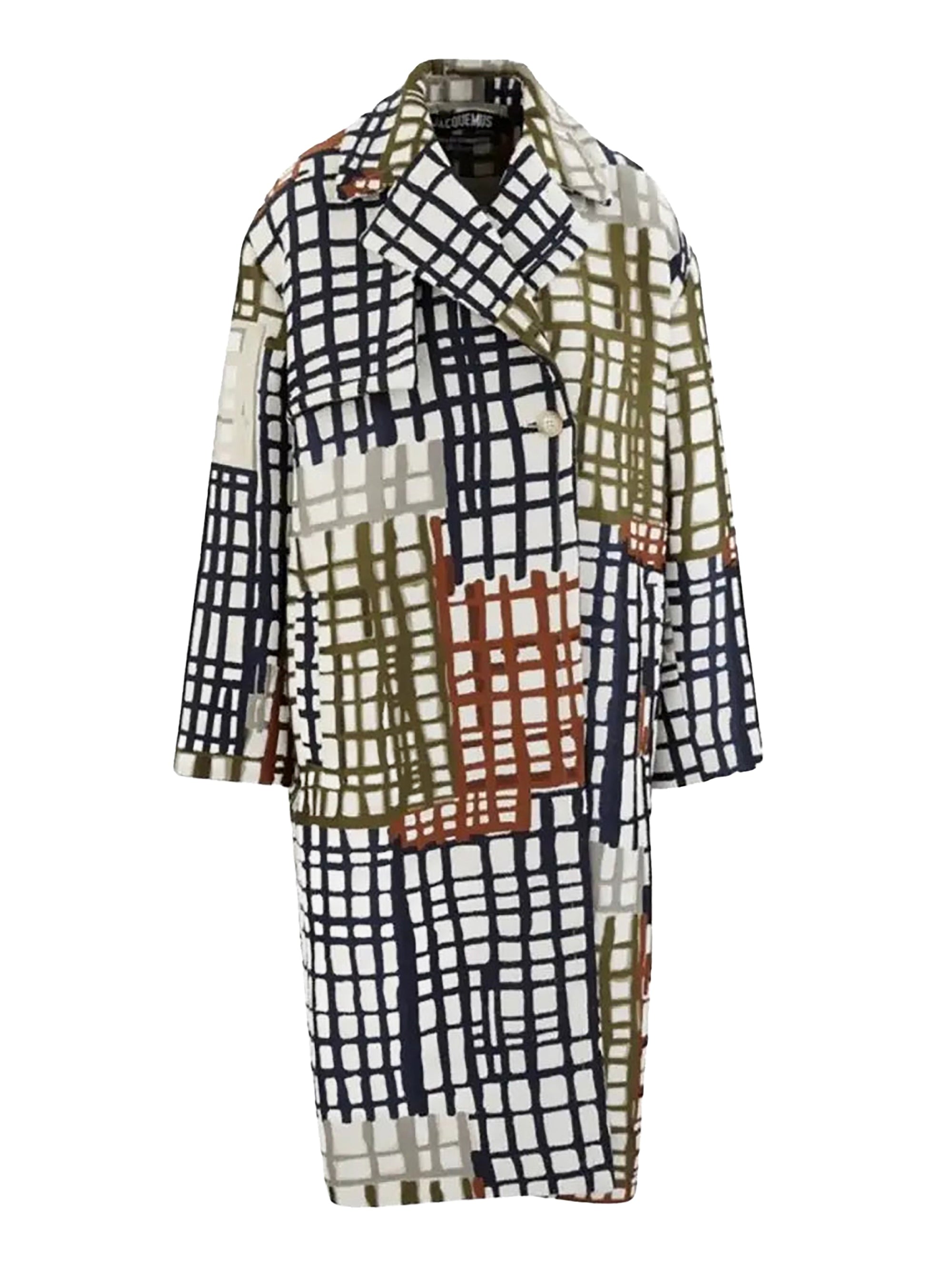 BEIGE SQUARES LE MANTEAU CARREAUX