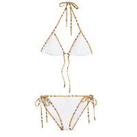 ZZNOSTOCK Bikini triangle à bordure Vintage check - White